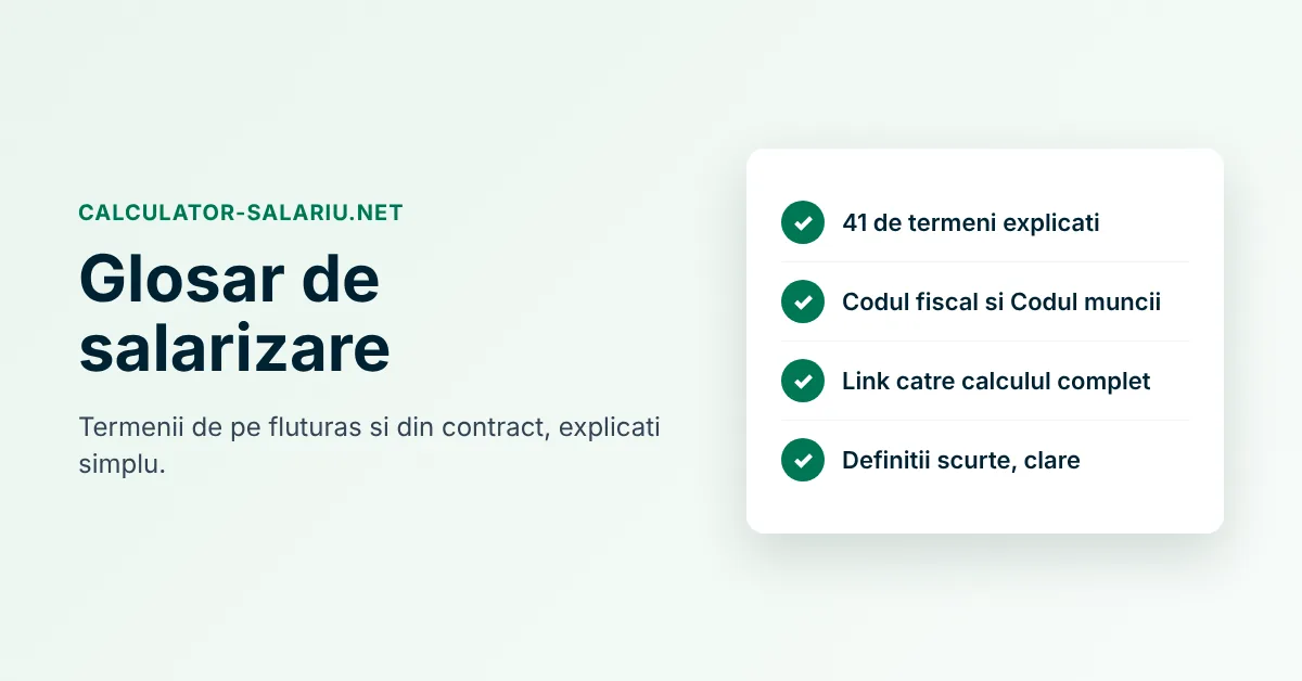 Glosar de salarizare: termenii de pe fluturas explicati simplu