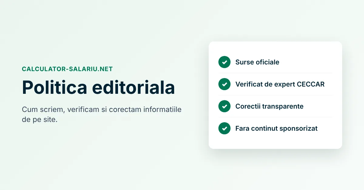 Politica editoriala Calculator-Salariu.net